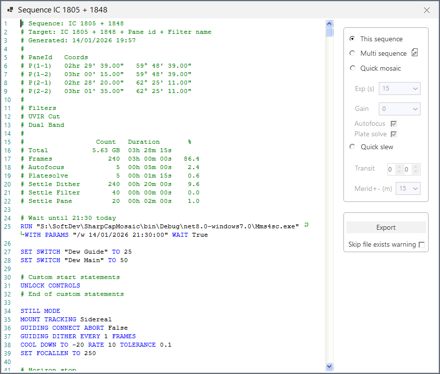 An example script produced by MMS4SC in pdf format.