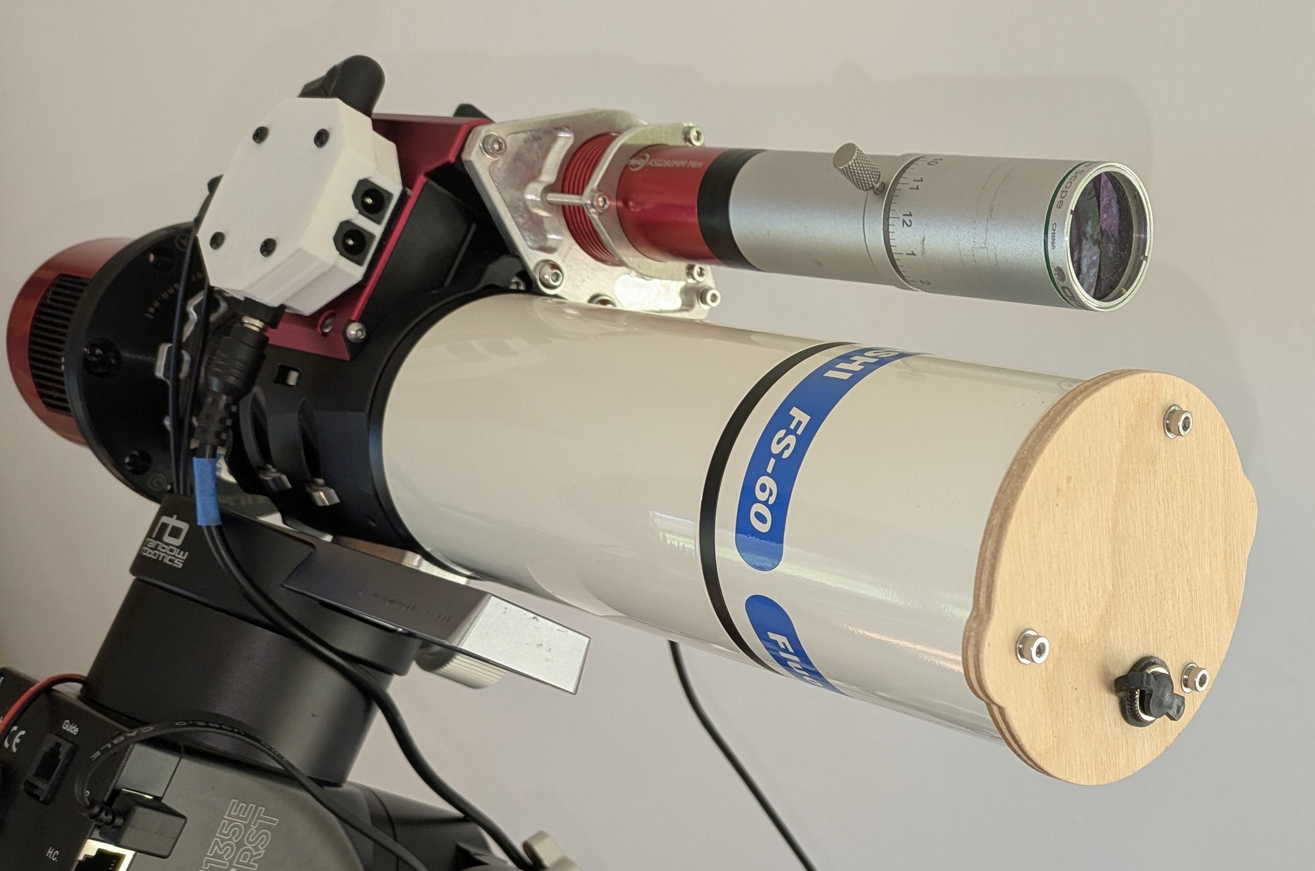 Doublet refractor on strainwave equatorial mount.